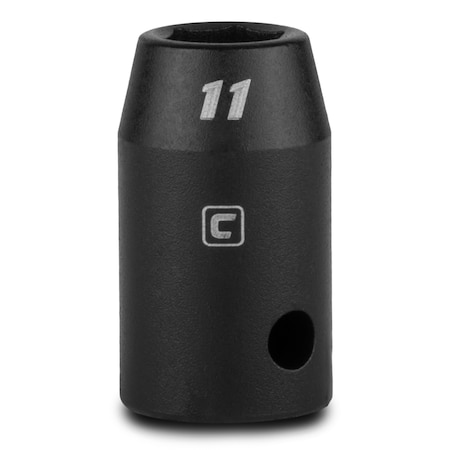 Capri Tools 1/2 in Drive 11 mm 6-Point Metric Shallow Impact Socket 5-5011